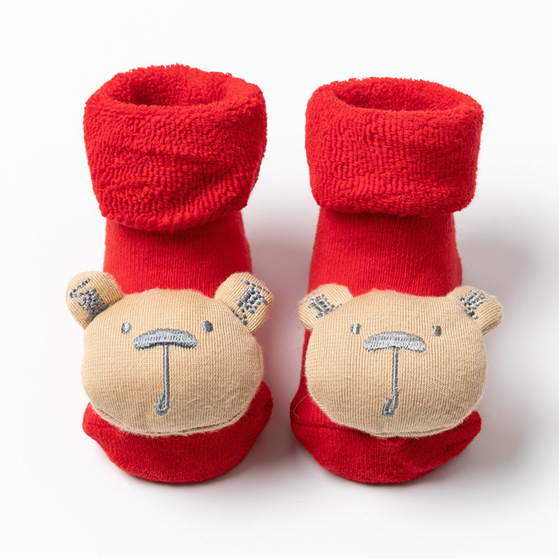 Thickened Terry Christmas Socks for Kids