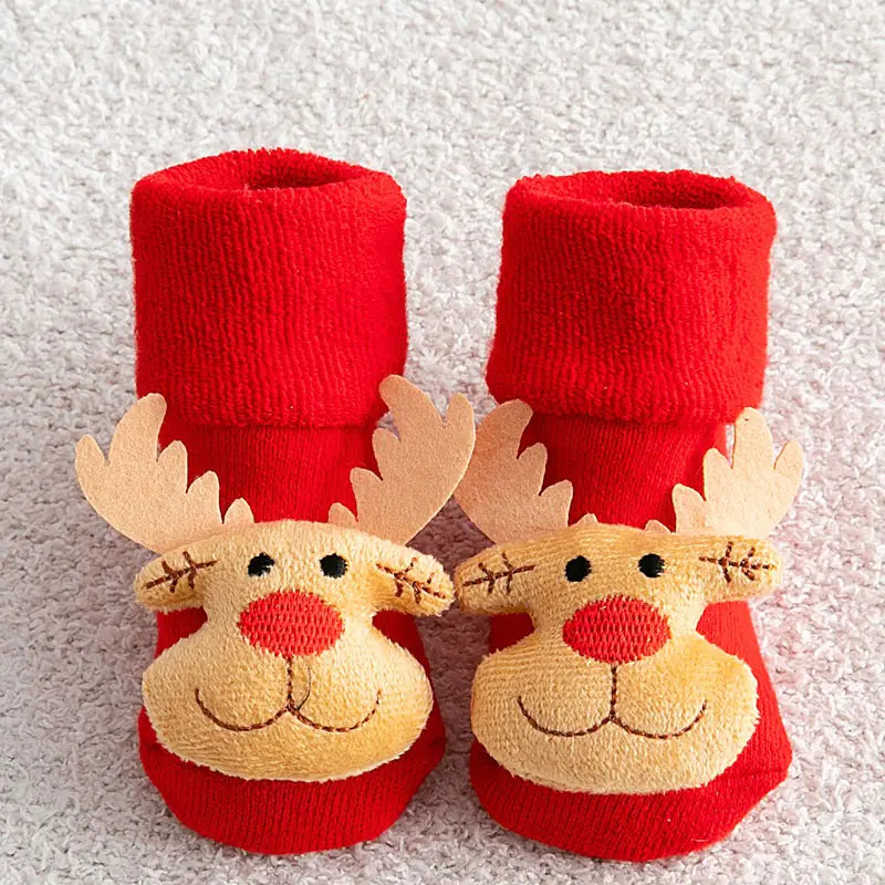 Thickened Terry Christmas Socks for Kids