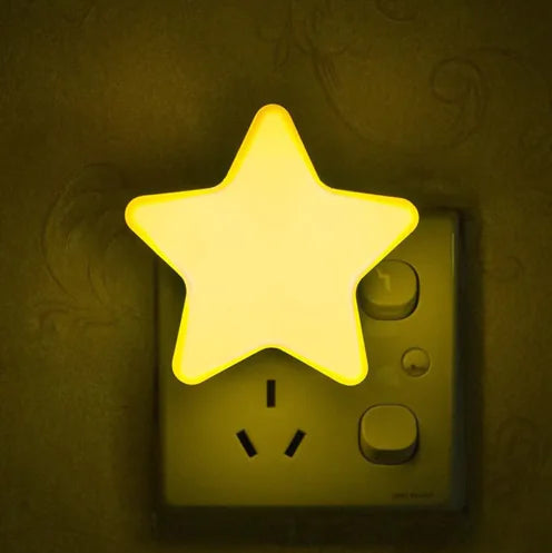 Cute Star LED Night Light – Plug-in with Sensor
