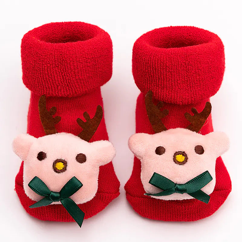 Thickened Terry Christmas Socks for Kids