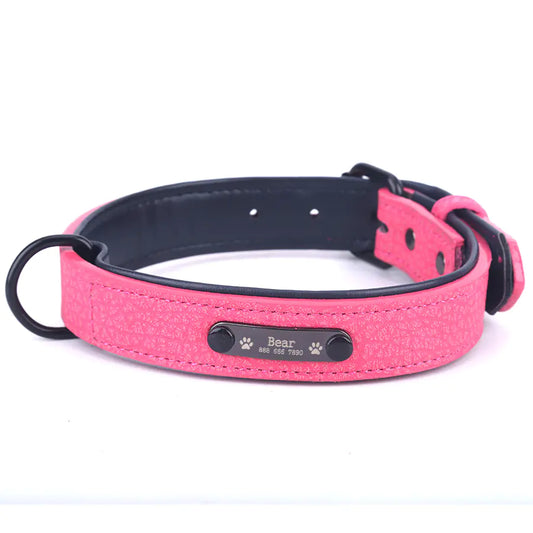 Custom Leather Dog Collar – Personalized Engraving for Pets
